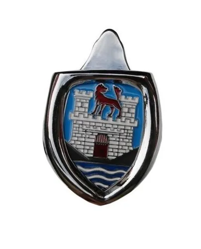 Brasão Emblema Capô com Moldura Wolfsburg Azul Fusca até 1966