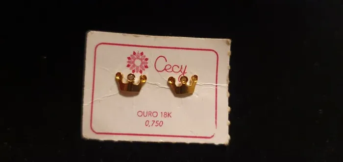 Par de Brincos Ouro 18k 750