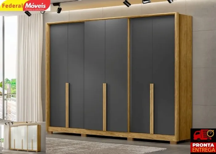 Guarda Roupas Diamante 6 Portas - Pronta Entrega - Novo 