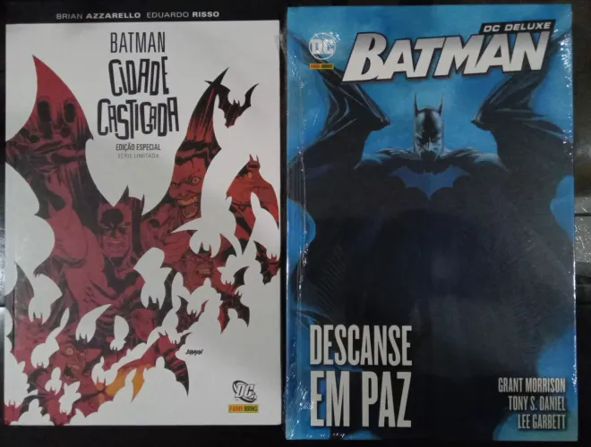 Duas hqs do Batman: cidade castigada e descanse em paz deluxe panini comics