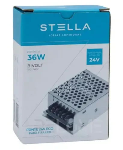 Fonte Para Fita Led  Stella Eco Bivolt 24V 36w