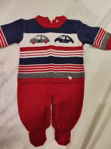 Macacão tricot luxo para saída de maternidade
