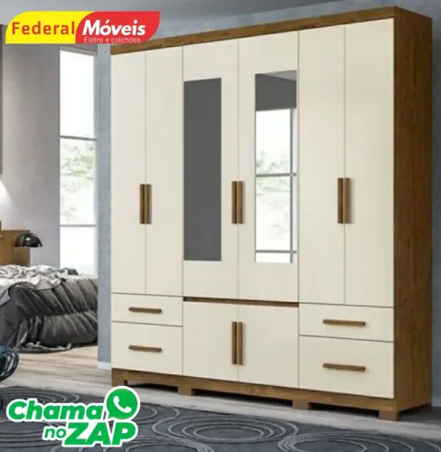 Guarda Roupa com 8 Portas e 4 Gavetas Novo Pronta Entrega 