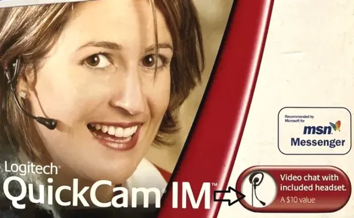 Headset Microfone com fone da Logi tech modelo QuickCamIM