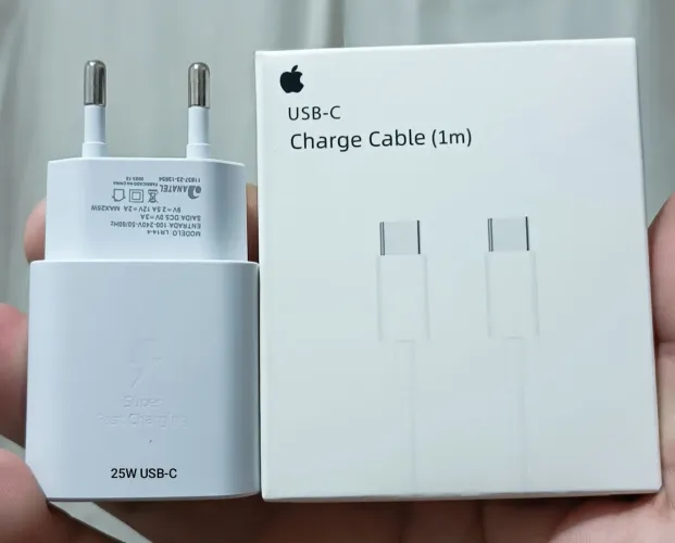 CARREGADOR 25W H'MASTON COM CABO TIPO-C, TIPO-C APPLE ORIGINAL. LEIA A DESCRIÇÃO