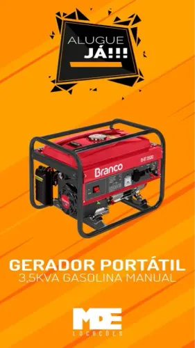 Aluguel | Locação de Gerador portátil pequeno porte 3,5Kva