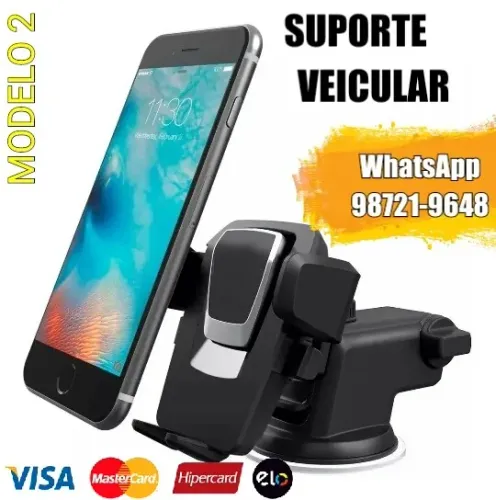suporte de celular com regulagem e ventosa top e pratico