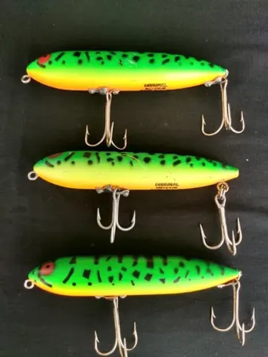 3 Iscas Heddon Zara Spook 11,5cm 26g Antiga Vintage