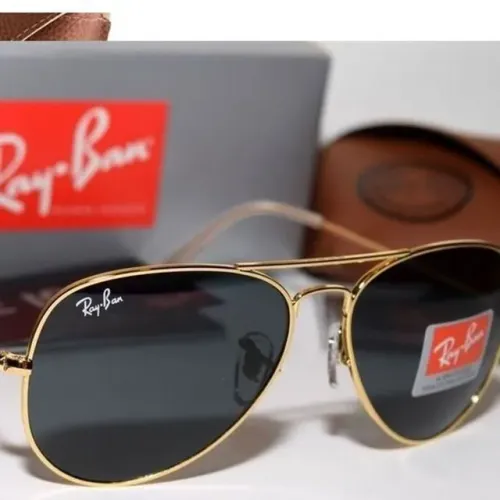 Rayban Aviador original dourado lente em safira.