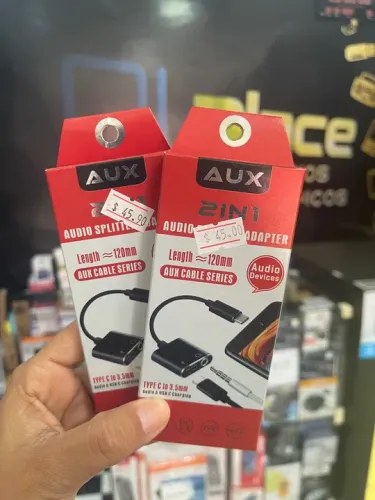 Adaptador Cabo Tipo-c / P2 2 Em 1 Áudio Carregador