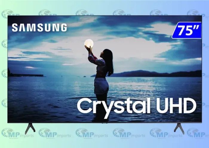 Loja MP Imports: Smart TV Samsung 75" Crystal UHD 4K CU7700 Alexa built in, Samsung Gaming