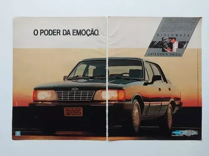 Opala Diplomata SE 1989 - Propaganda Original de Revista