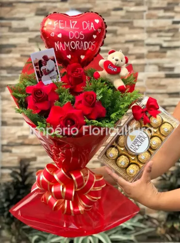 Buquê com chocolate importado
