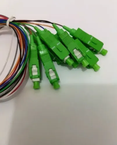 Kit com 5 splitter plc fibra óptica divisor 1x8 sc apc anatel 2flex