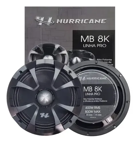 Alto Falante 8 polegadas Hurricane MB 8K Novo 1 ano de Garantia 800 rms 