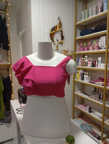 Cropped em alfaiataria premium pink 