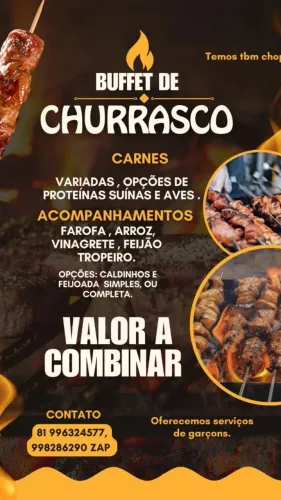 Buffet de churrasco e serviço de churrasqueiro 
