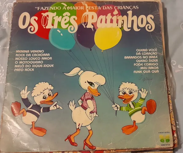 Disco de Vinil Os Três Patinhos - Festa das Crianças
