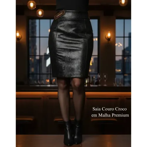 Saía de Couro premium MULHER BRASIL