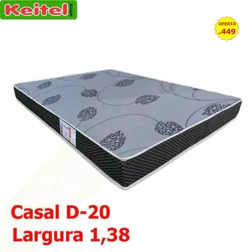 Colchão de Casal D20 Estampado Cinza / Preto 138 largura