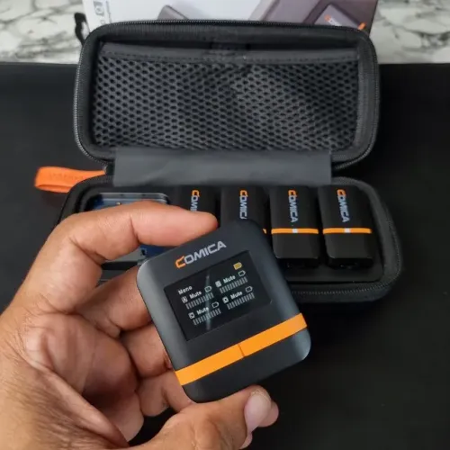 Microfone de Lapela Quádruplo Sem Fio - Comica Vimo Q