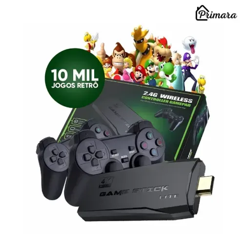 Video Game Stick Retro 2 Controles - Super Nintendo Super Mário e vários outros jogos