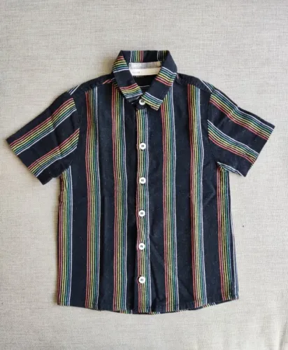 camisa de botões infantil algodão Bento Fábula menino - tamanho 2