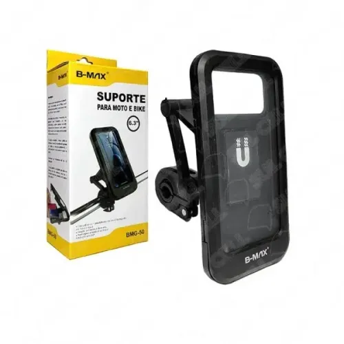 Suporte Moto E Bike Bmax Á Prova Dágua Articulado 360° Com Travas