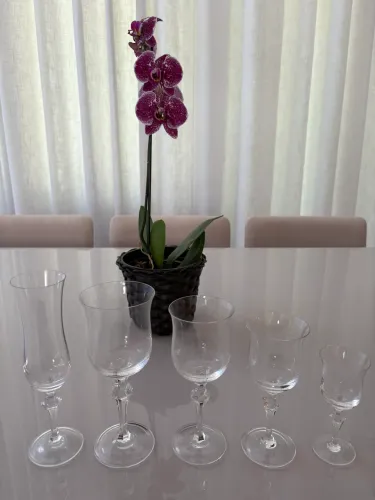 Jogo de taças de cristal Strauss com 30 peças