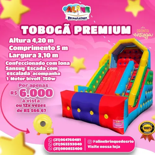 Tobogã prêmio a pronta entrega