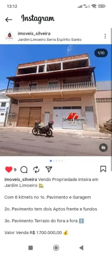 Vendo Propriedade com 2 aptos, 2 lojas ,6 kinets <br>6 kitnets no 1o. Pavimento e Garagem