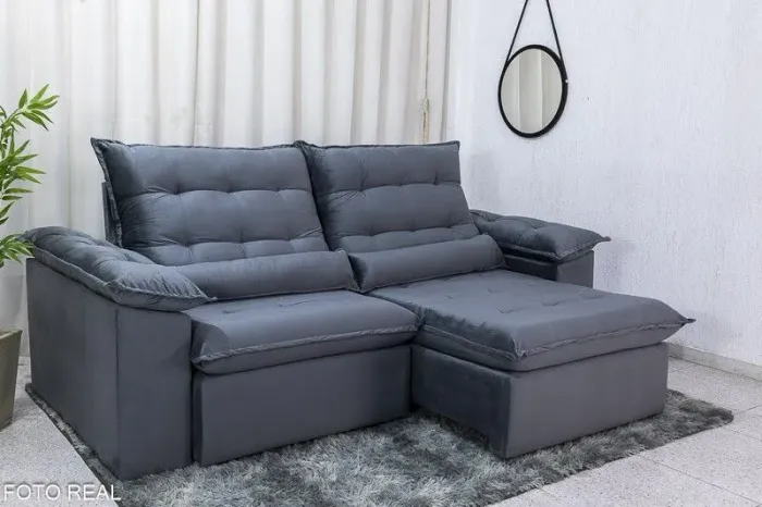 SOFÁ RETRÁTIL RECLINÁVEL 2M SUPER CONFORTO SURPREENDA-SE!! 727RU8