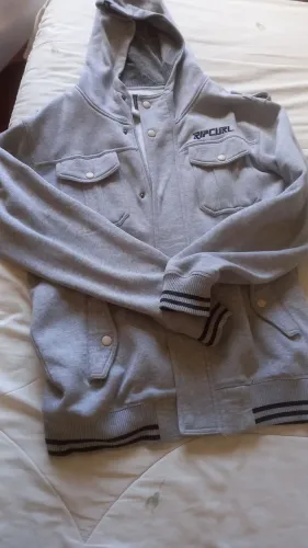 Casaco de Moletom Rip Curl Cinza com Capuz