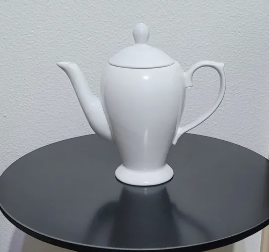 Bule de Porcelana Branco Oxford