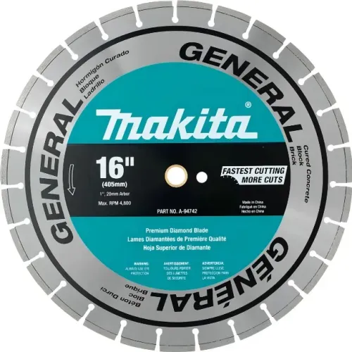 DISCO DIAMANTADO SEGMENTADO MAKITA P/CONCRETO 16POL 400MM - A-94742