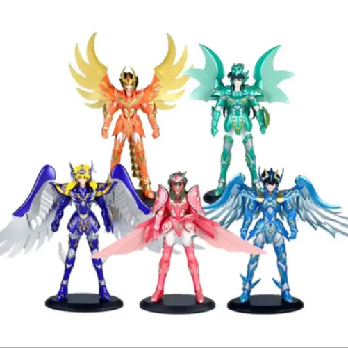 5 Action Figures Cavaleiros do Zodíaco - Armaduras Divinas