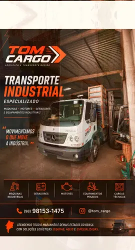 transporte de cargas! frete rápido e seguro, solicite já o seu serviço!