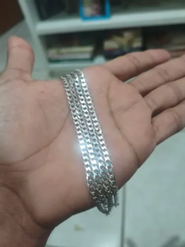 Corrente de prata 925, 4,5 por 70cm, modelo escama de peixe....