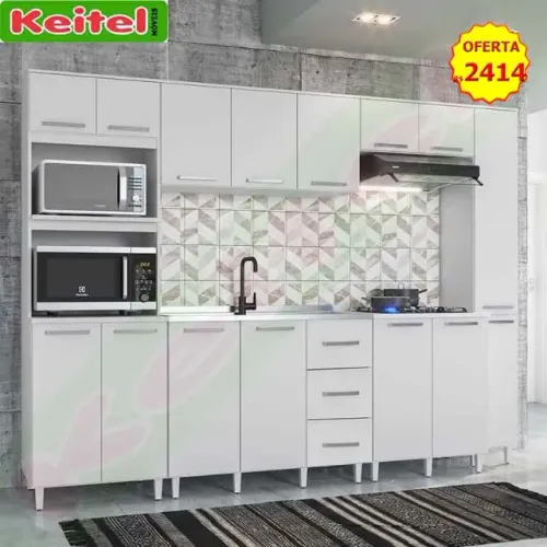 Cozinha Modulada Bianca Branca 6 Peças