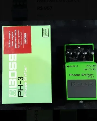Pedal Phaser 3 Boss Zero na Caixa