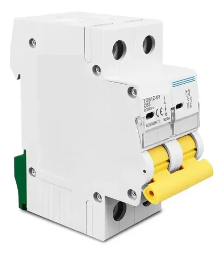 Disjuntor Bipolar De Corrente Contínua De 600 V, Curva C