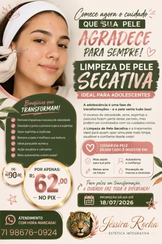 Limpeza de pele acneica secativa