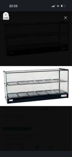 Vitrine quente 12 bandejas