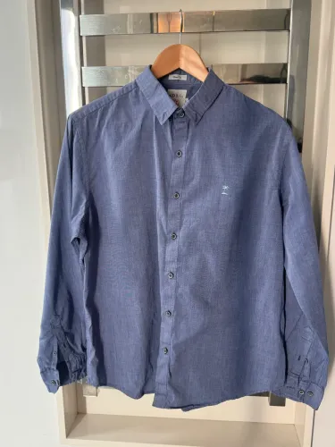 Camisa Social Masculina Azul Slim Fit AD&Co - Manga Longa