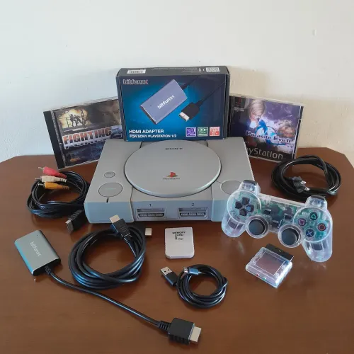 Playstation 1 Fat Jogos Adaptador Hdmi Play 1 Ps1 PsOne