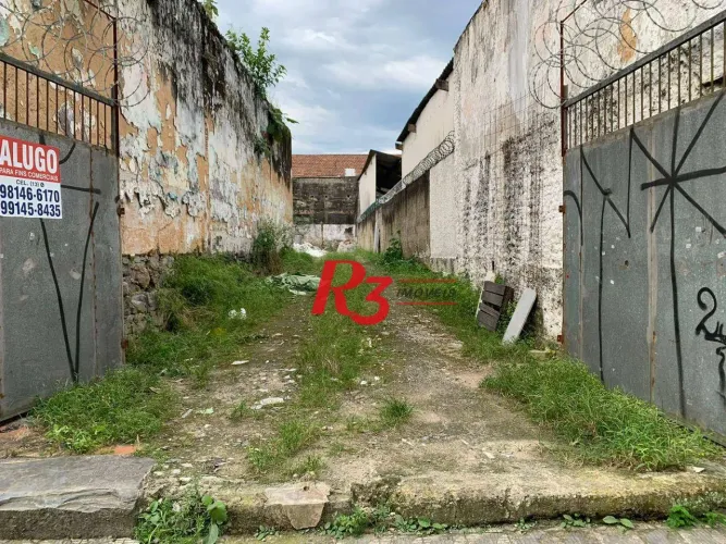 Terreno à venda, 222 m² por R$ 687.000,00 - Centro - Santos/SP