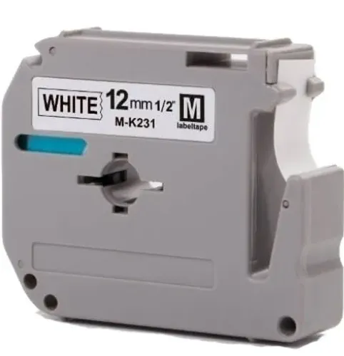 Kit com 5 Fitas Rotuladoras Compatíveis com modelo Brother Mk231 T 12mm Pt 80 70 90