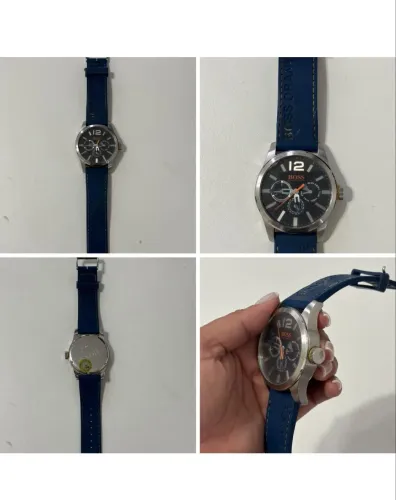 Relógio Hugo Boss Original Masculino - Azul - Pulseira Couro