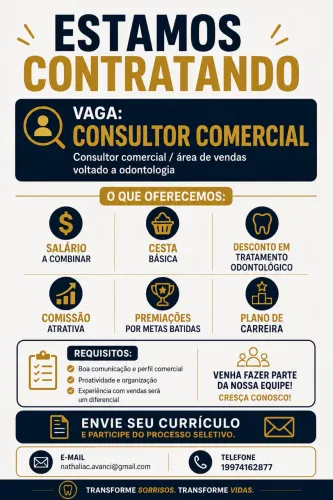 Área comercial - consultor de vendas