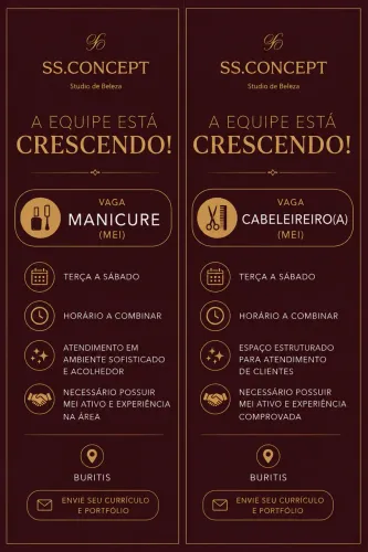 Vaga Manicure e Cabelereiro (a)